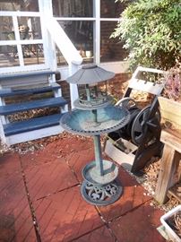 Cast iron birdbath