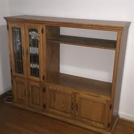Oak entertainment center