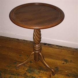 Old round wooden table