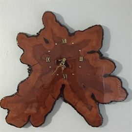 Vintage Redwood Clock