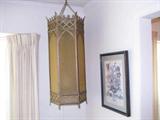 Large glass hanging chandelier