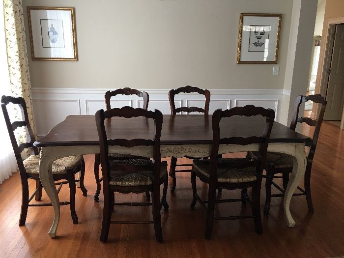 Dutchmans French Provincial dining table and chairs