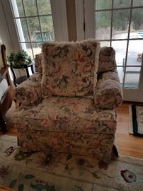 Cozy floral armchair