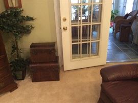 stacking chests, artificial tree