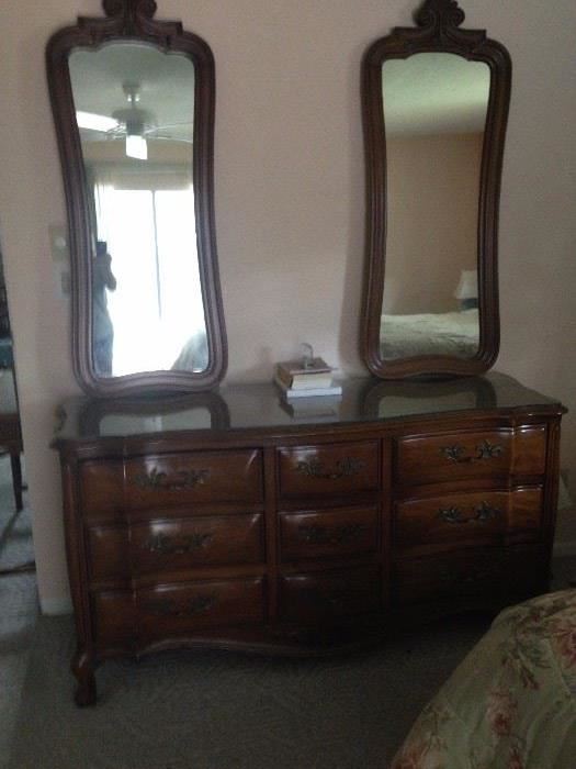 vintage French Country 2 mirror dresser
