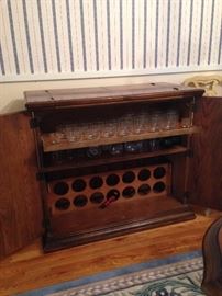 retro home bar open