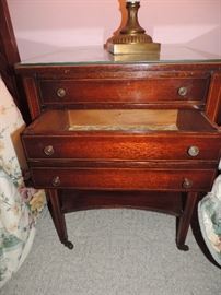 Flame Mohagony Chest of Drawers:  drawers are dovetailed