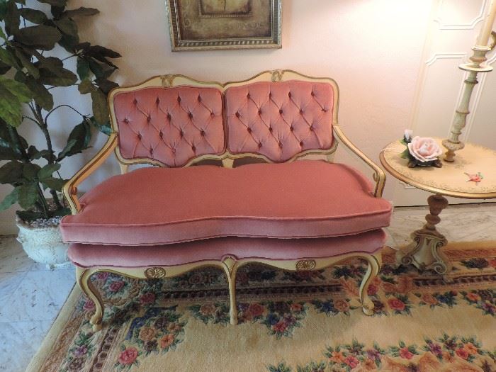 French provincial settee