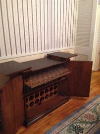 Inside of retro home bar