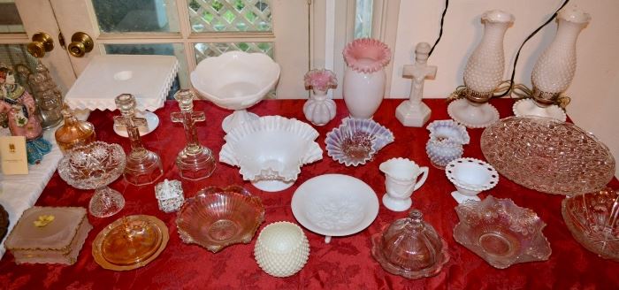 Tables of Vintage Glass