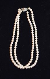 MIKIMOTO - Double Strand Pearls