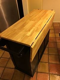 Portable Kitchen Island with Drop Leaf