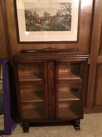 Art Deco Glass Front Display / Book Case