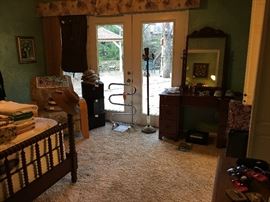 Bobbin Bed, Recliner, Towel Warming Rack, Agate Based Floor Lamp, Bobbin Vanity with Mirror