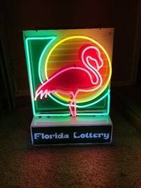 Florida Lottery Neon flamingo 
