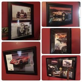 Framed pics from car magazines