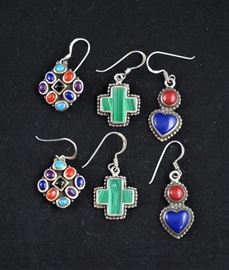 Sterling and stone Native American jewelry