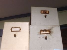 Drug Store Pharmacy Drawers from 1900's