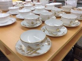 Gold Painted China Tea Cups