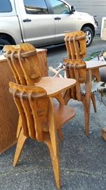 Wooden chairs