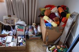 Yarn and sewing notions, fabric and patterns