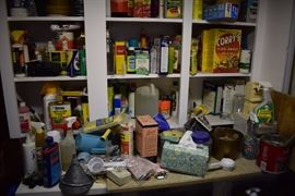 Yard chemicals, cleaning products