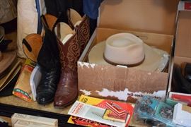 Cowboy boots and hats and men's clothing