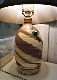Luling Icehouse Pottery lamp