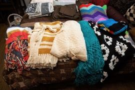 Crocheted clothing and throws