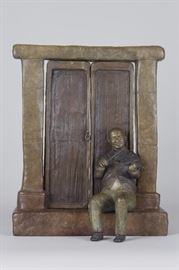 Beautiful Dreamer. (Man with violin). Bronze sculpture by Lark Dimond. Size 15x12in. No base. Weight 44.5lbs. Edition Open (only one available). Year 2007. Buy it now $2500. 