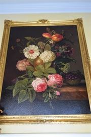 Very large sunning painting professionally framed. 49.5" w x 66"w.