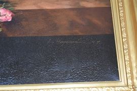 Very large sunning painting professionally framed. 49.5" w x 66"w.