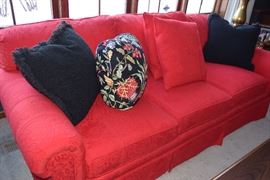 Upholstered Stunning Red Sofa