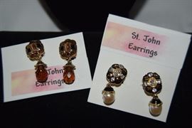 St. John Clip Earrings
