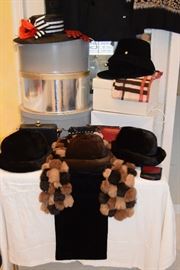 Beautiful ladies hats including; rabbit and mink.