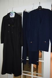 St. John's Ladies clothing; long dress coat and sweater/pants set