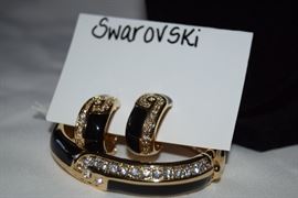 Swarovski earrings and bracelet