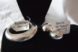 Bayanihan Sterling Bracelet and Patricia Von Musulin Sterling Earrings