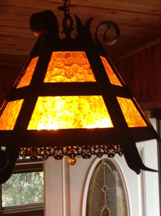 Cool vintage iron hanging lamp
