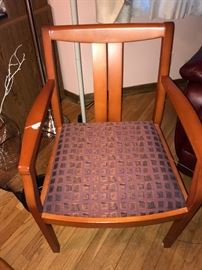 Single chair for a bedroom or near a closet to sit on as you put on your shoes 