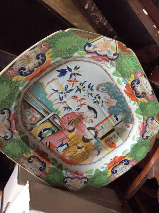 Oriental Ironstone - Complete set - Platters, Tureen, Plates, Bowls, etc.