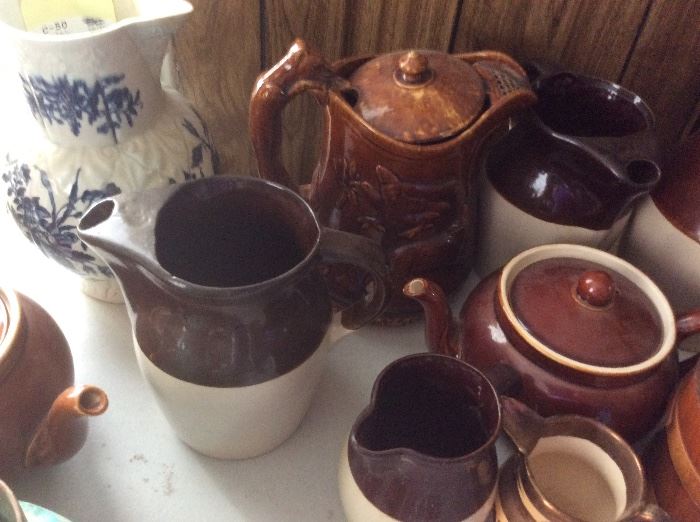 Lots of Pottery - Oriental pitcher in top left - Wonderful piece