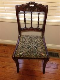 Rosewood Upholstered Seat Side Chair