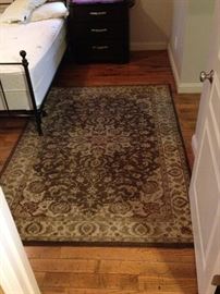 Area Rug - Olive/Beige - Synthetic - 5' x 7'