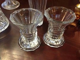 Crystal Candle Holders - PAIR