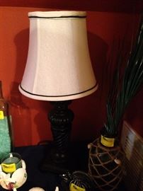 Dark Brown Swirl Table Lamp