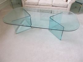 Mid Century Glass table!!!  Glass is at least 1/2 in thick!  Beautiful