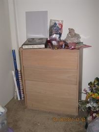 Dresser with craft items