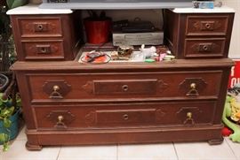 Antique marble top dresser