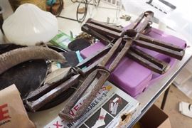 Train track spike crosses